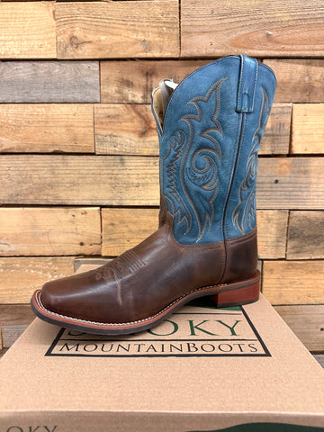 Smoky Mountain Mens Knoxville Brown/ Vintage Blue Boot