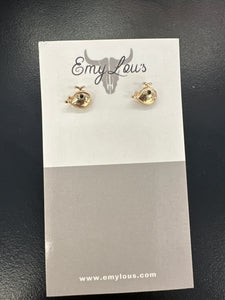 Simply Southern Gold Whale Studs