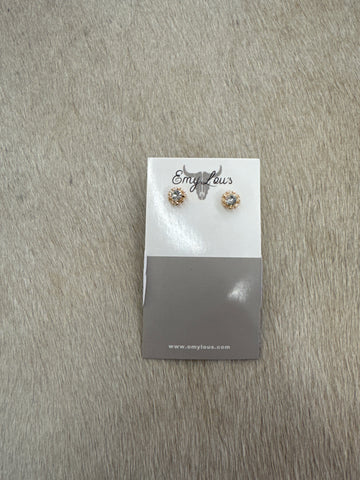 Golden Rhinestone Snowflake Earrings
