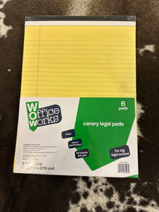 Office Works Large Legal Pads