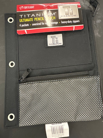 Top Flight Titanium Ultimate Pencil Pouch - black