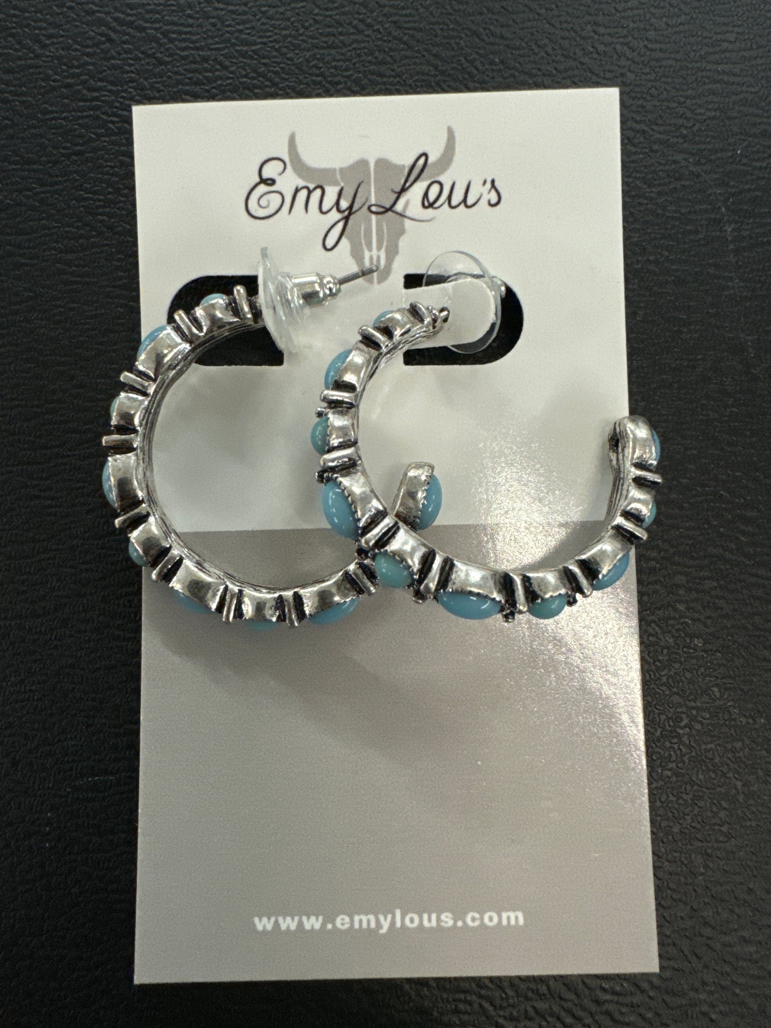 Turquoise Hoops