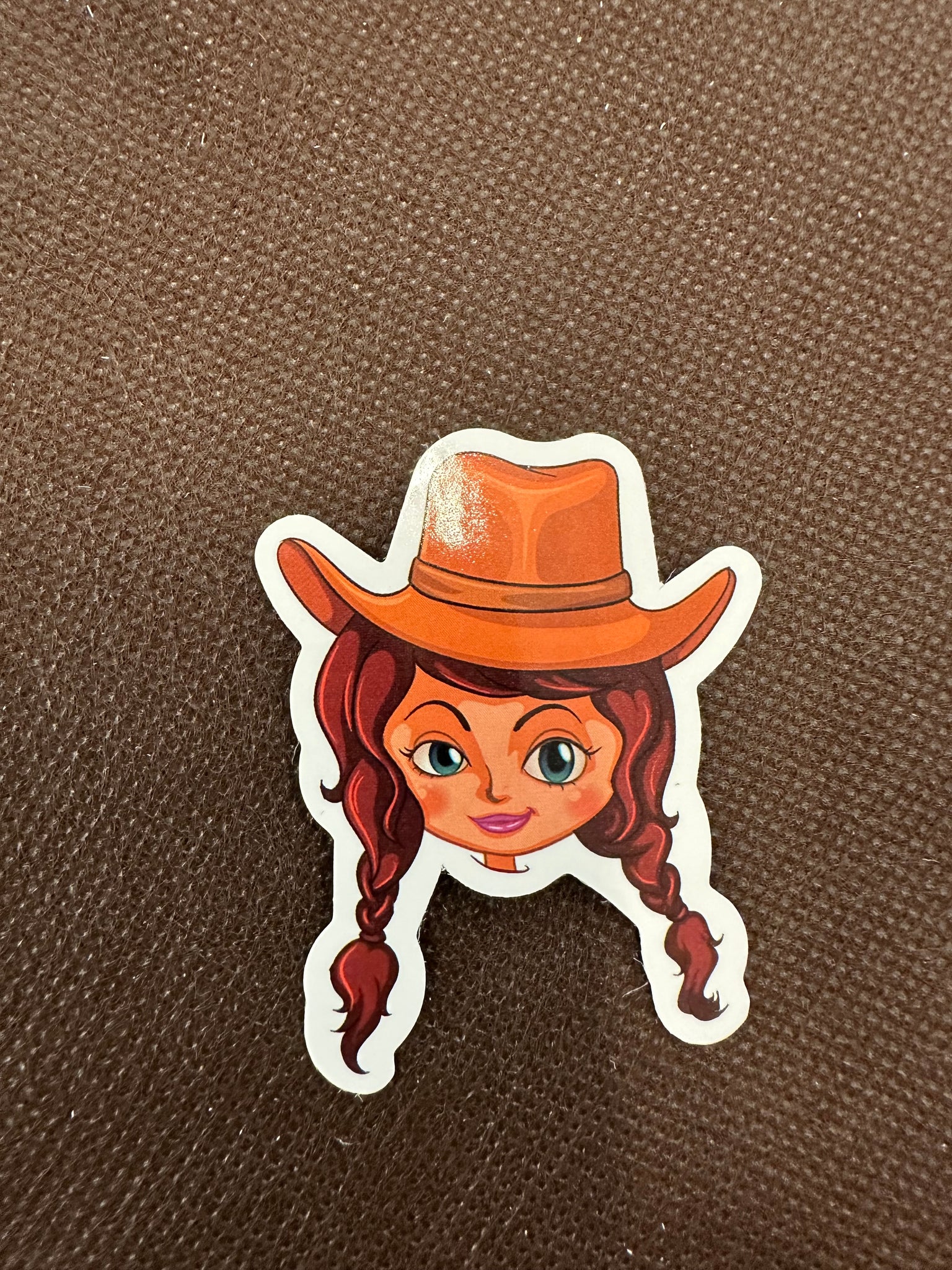 Pigtail Cowgirl Sticker