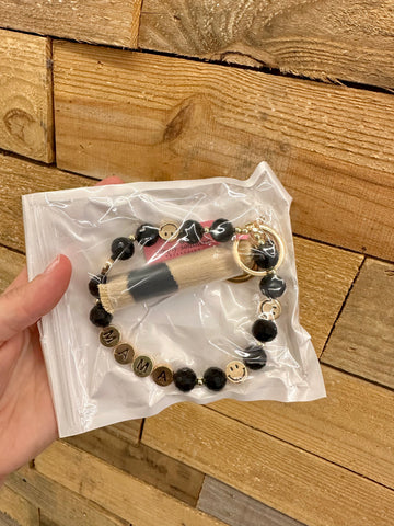 Simply Southern Bead Bangle - Crystal Black Small