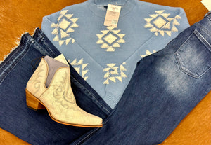 Crop Sweater - Geo