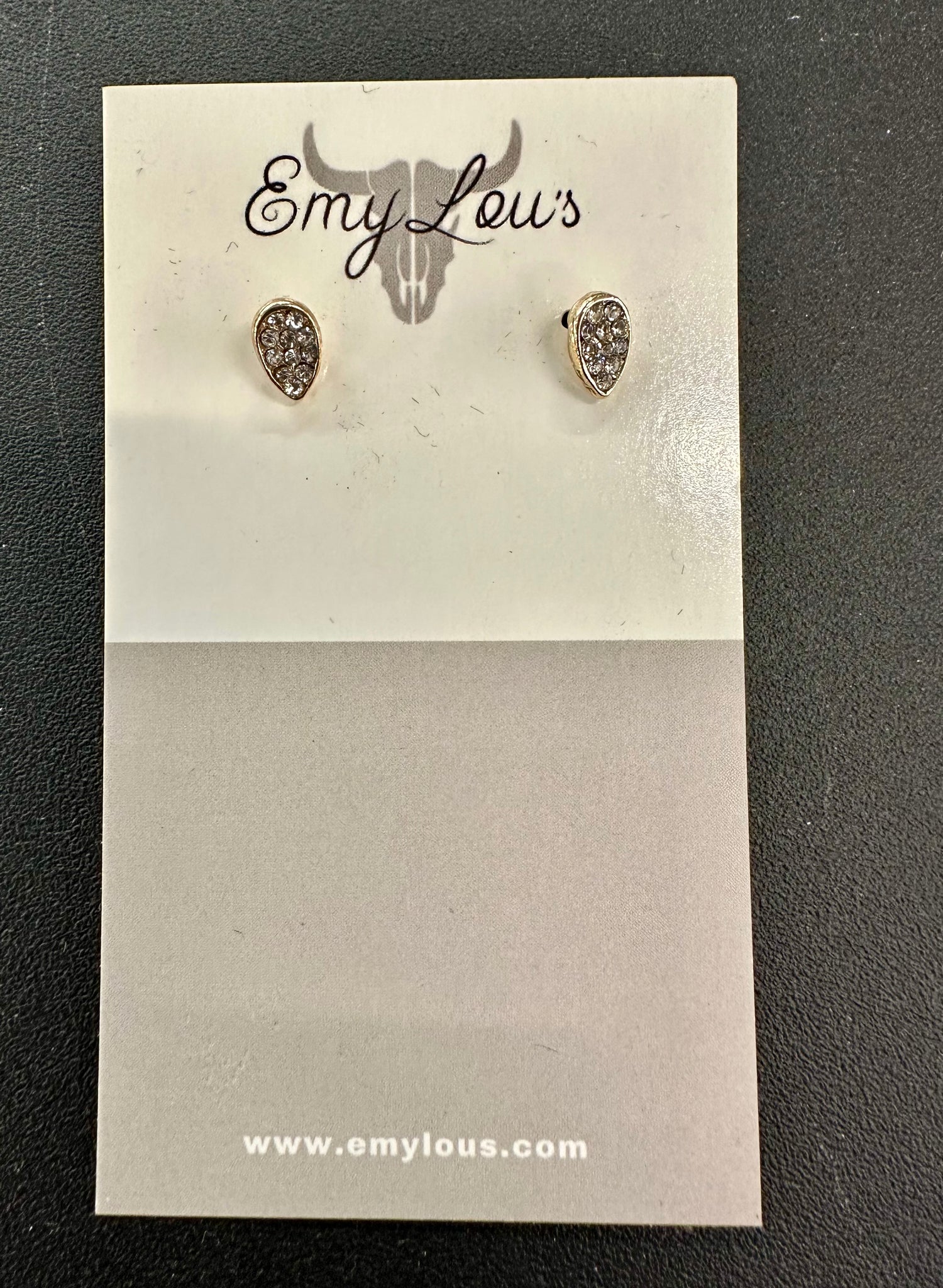 Simply Southern Diamond and Gold Teardrop Studs