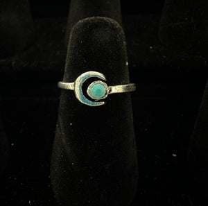 Turquoise Moon & Sun Ring