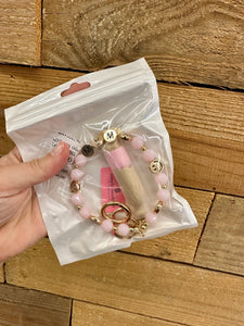 Simply Southern Bead Bangle - Crystal Pink Small