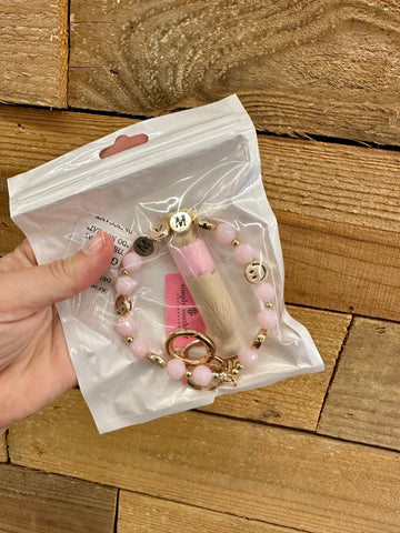 Simply Southern Bead Bangle - Crystal Pink Small