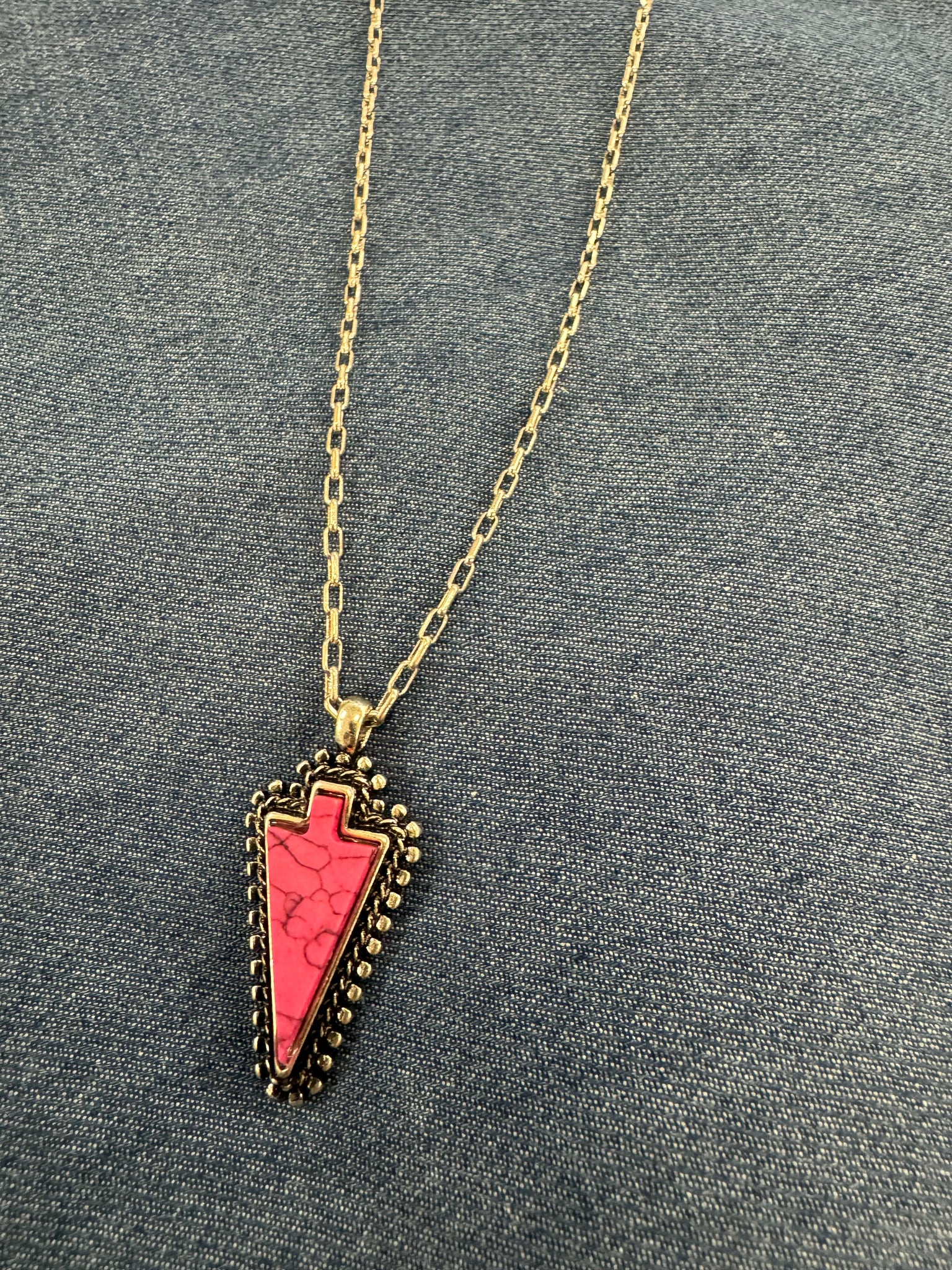 Pink Arrow Necklace