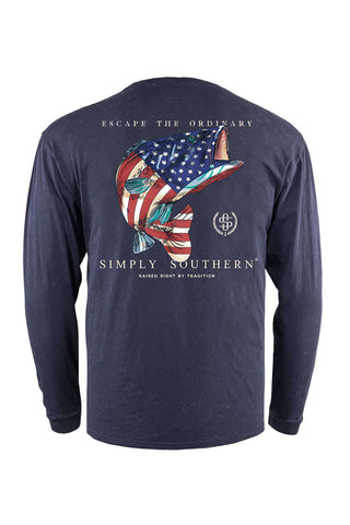 Youth Simply Southern USA Fish Tee
