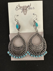 Turquoise Madrid Teardrop Earrings