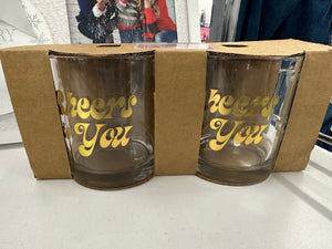 Cheers to You Lowball Glasses 2 Count