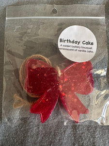 Mini Bow Car Freshie - Birthday Cake