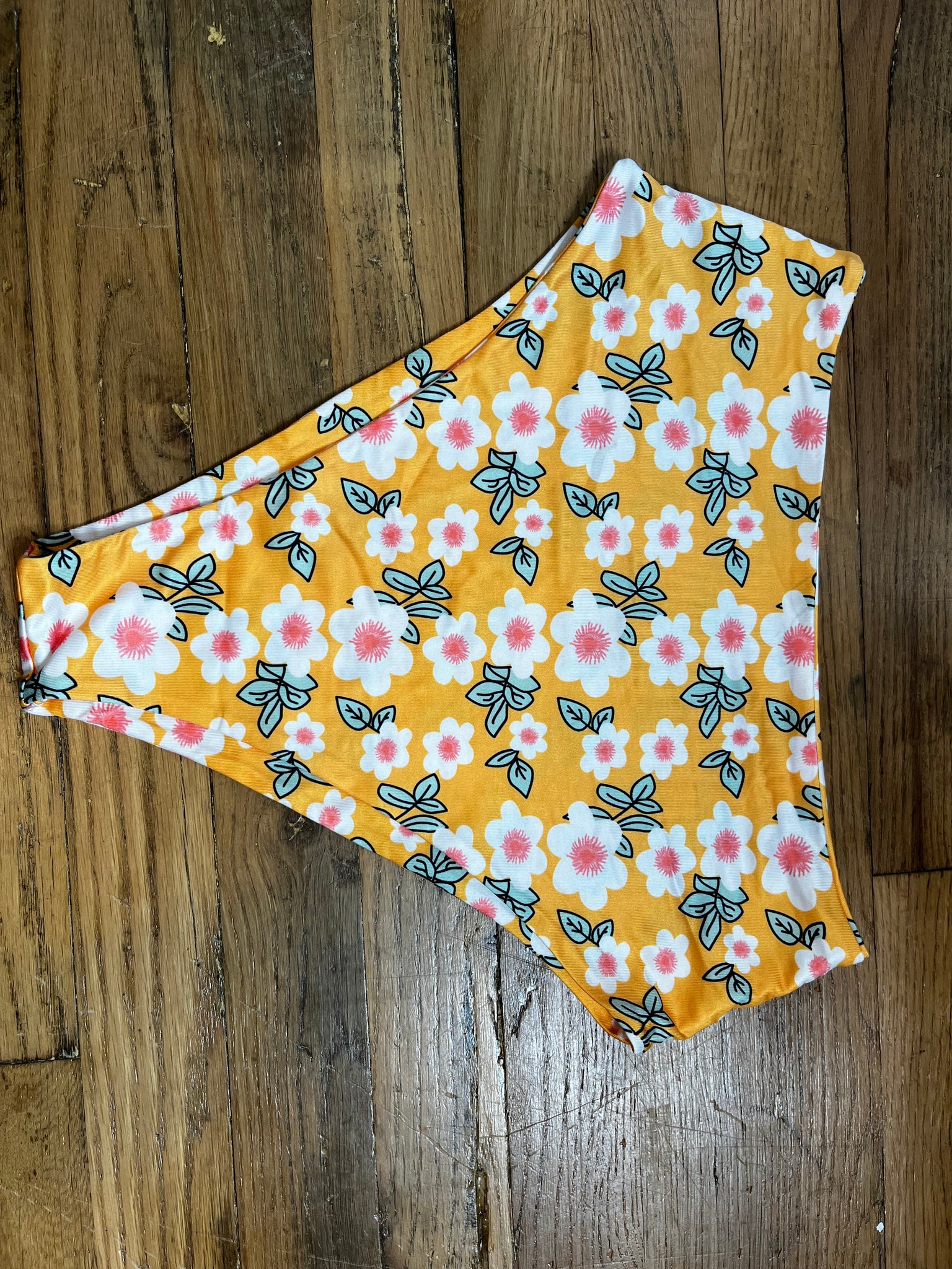 Yellow Floral Bikini Bottoms
