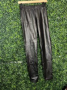 Black Faux Leather Pants