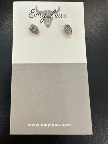 Simply Southern Gold and Diamond Tears Studs