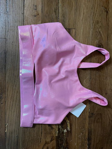Holographic Pink Sports Bra