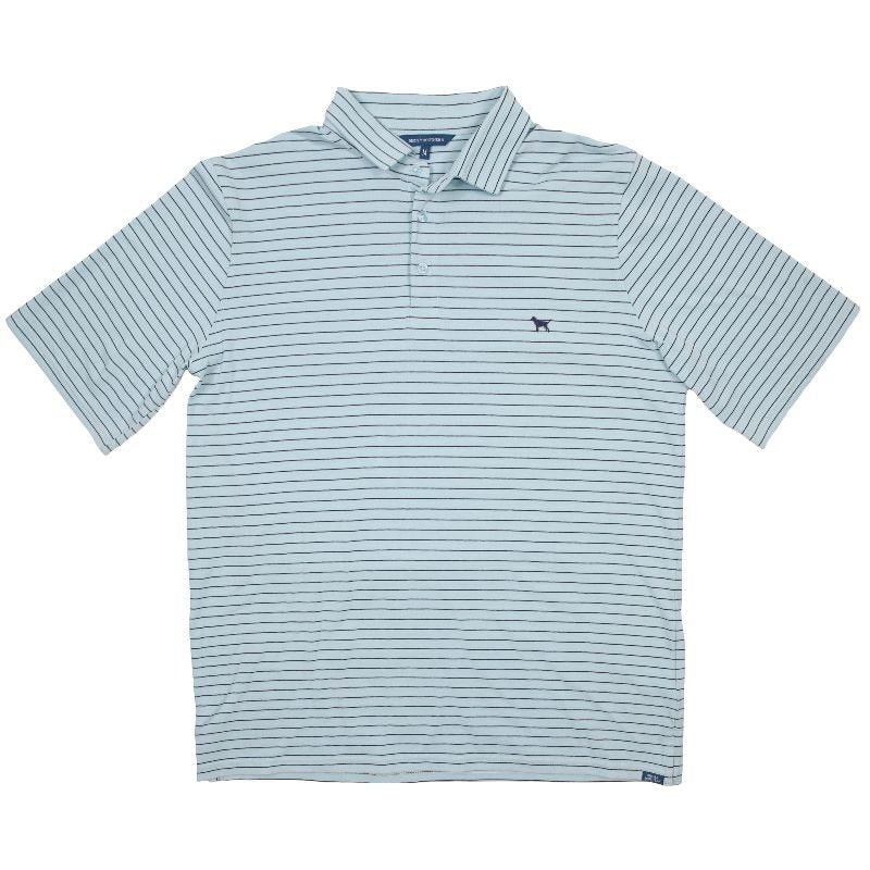 Simply Southern Mens Knit Polo - Stripe Blue