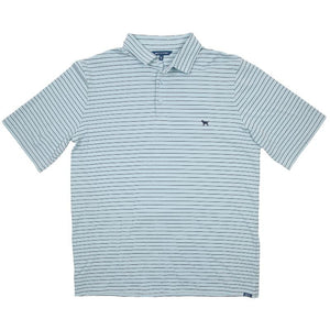 Simply Southern Mens Knit Polo - Stripe Blue