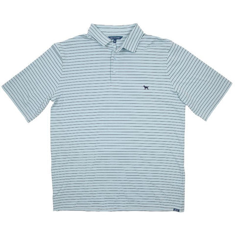Simply Southern Mens Knit Polo - Stripe Blue