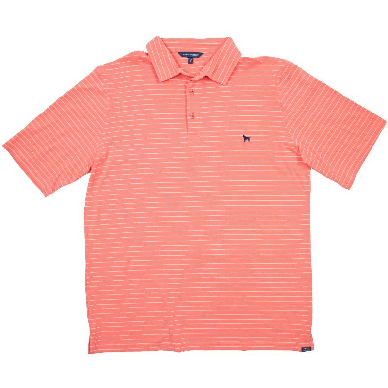 Simply Southern Mens Knit Polo - Melon