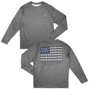 Simply Southern Mens Rashguard - Fish