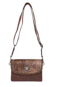 Montana West 100% Genuine Leather Hair-On Collection Crossbody