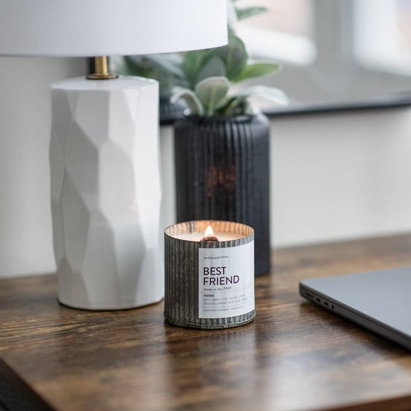 Pumpkin Bliss Wood Wick Rustic Farmhouse Soy Candle: 10oz