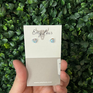 Simply Southern Iridescent Heart Stud