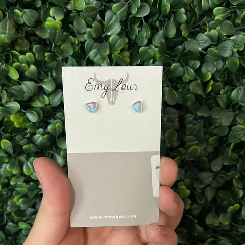 Simply Southern Iridescent Heart Stud