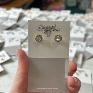 Simply Southern Gold Diamond Studded Studs