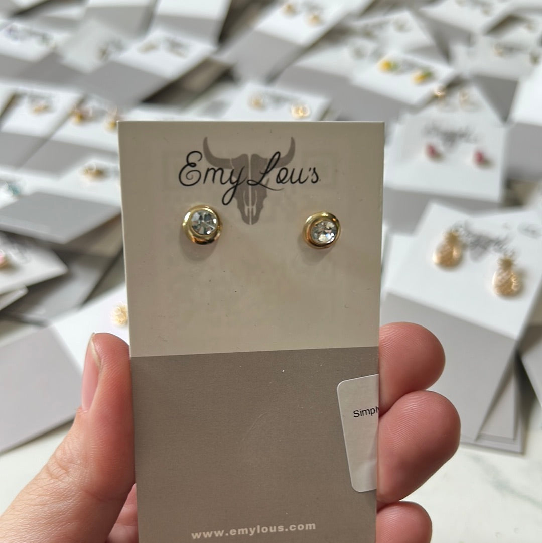 Simply Southern Gold Diamond Studs