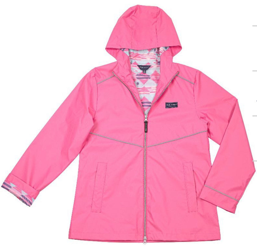 Simply Southern Rain Jacket- Berry