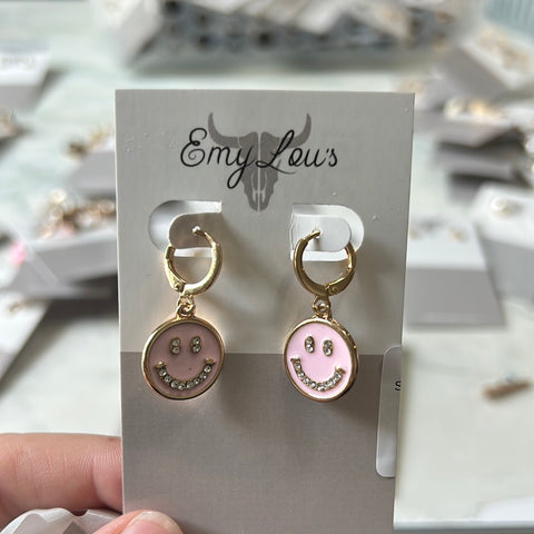 Simply Southern Pink Smiley Clicker Hoop