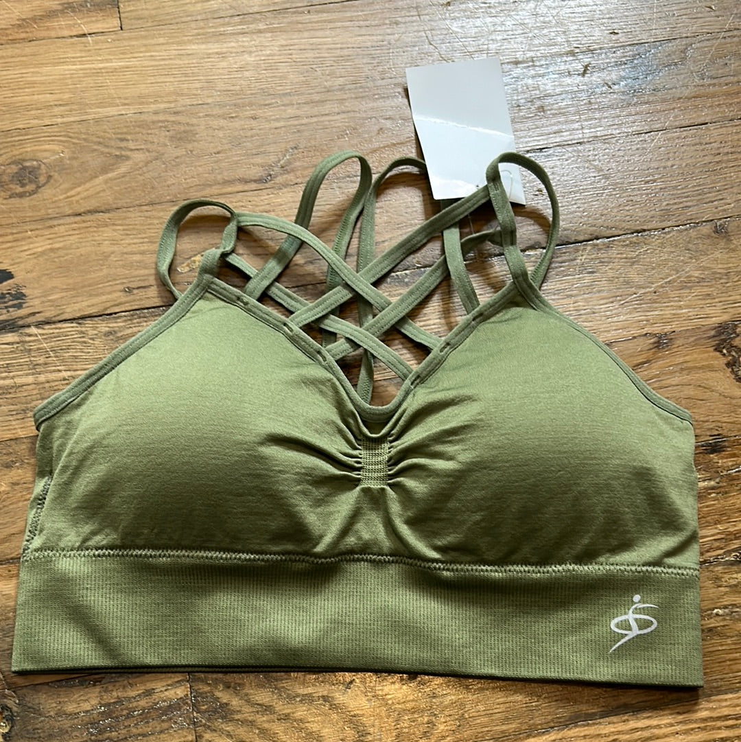 Green Strappy Bra