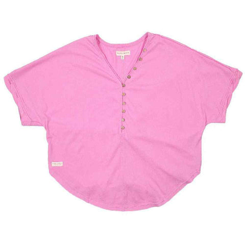 Simply Southern Knit Henley- Bubblegum