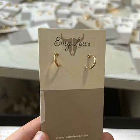 Simply Southern Gold Hoop Stud