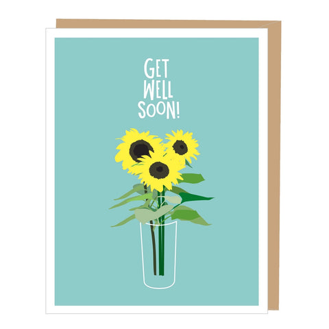 Sunflowers Get Well Card