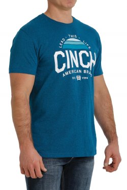 Men's Cinch Heather Teal Tee