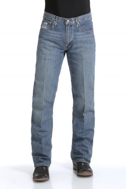 Men's Cinch Relaxed Fit White Label Jeans- Medium Stone
