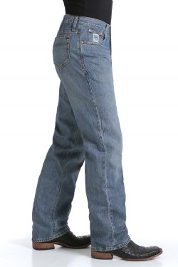 Men's Cinch Relaxed Fit White Label Jeans- Medium Stone