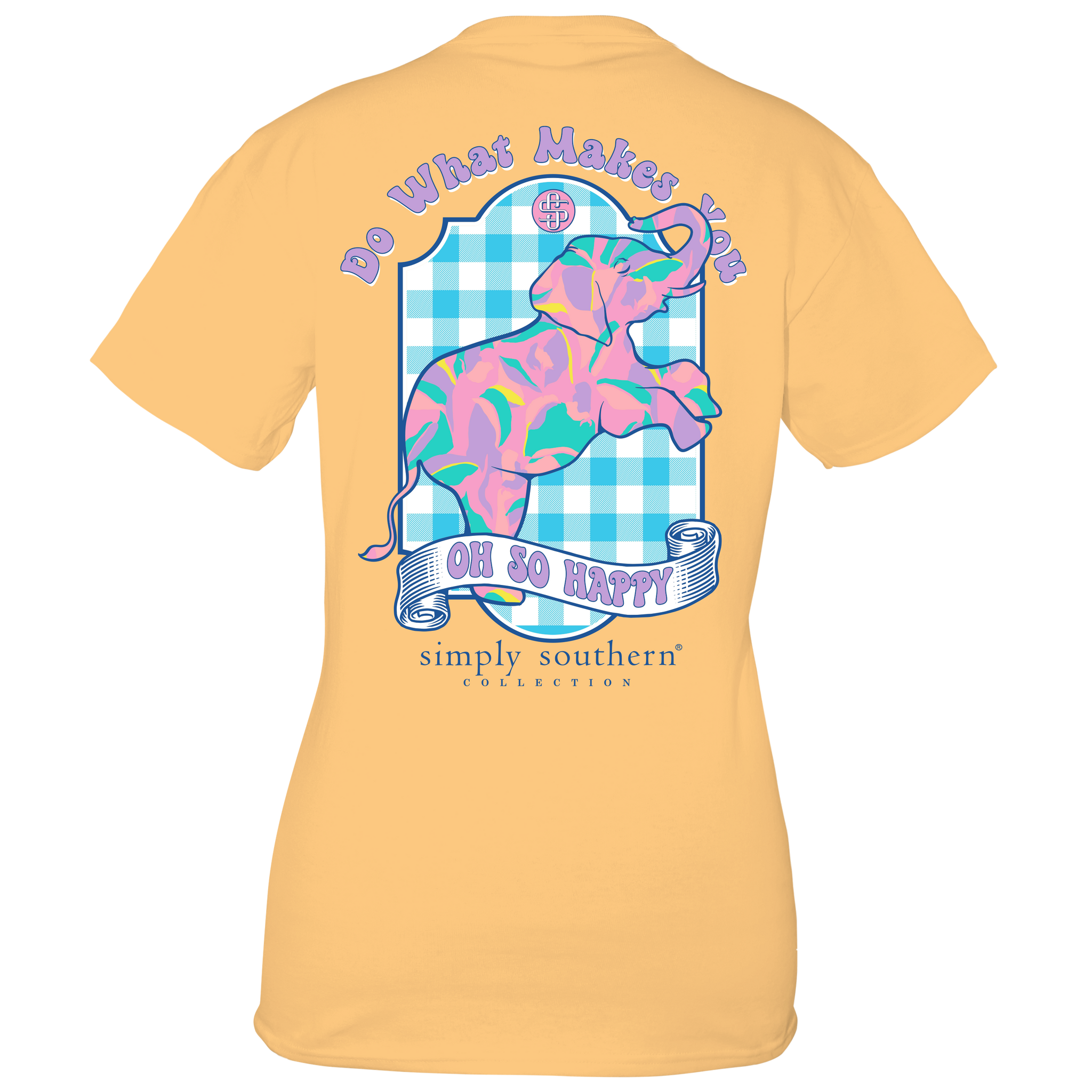 Simply Southern- Elephant- Apricot Tee