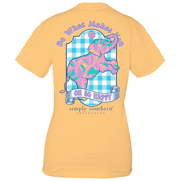 Simply Southern- Elephant- Apricot Tee