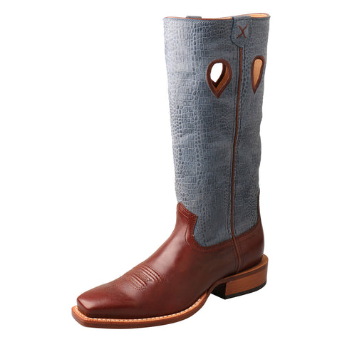 Twisted X Women's Ruff Stock 13" - Cafe & Sky Blue