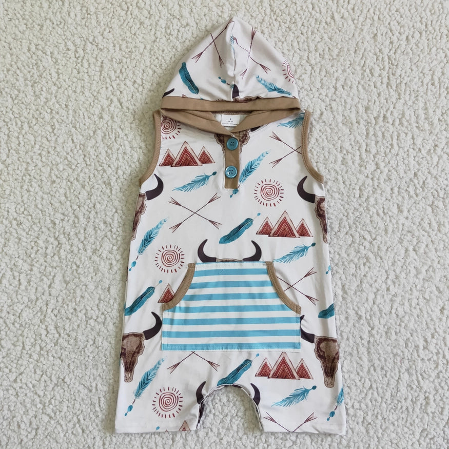 Kids Bull Skull Romper