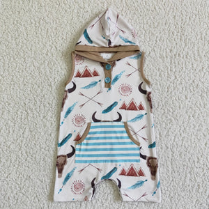 Kids Bull Skull Romper