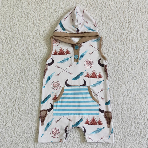 Kids Bull Skull Romper