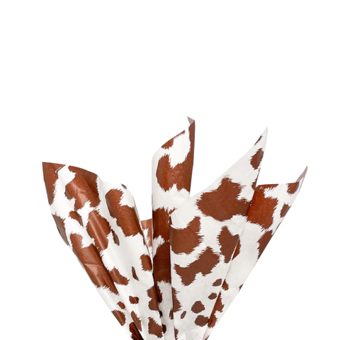 Brown Cowhide Print Tissue Paper (Pack of 6)