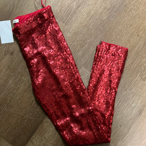 Red Sequin Leggings